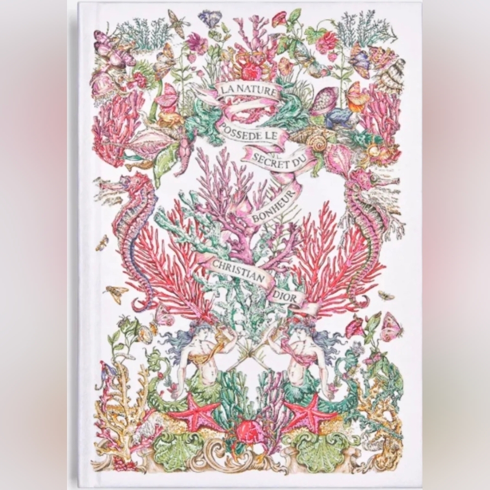 Dior Nature-Inspired Journal with Pink and Green Accents GWP Item